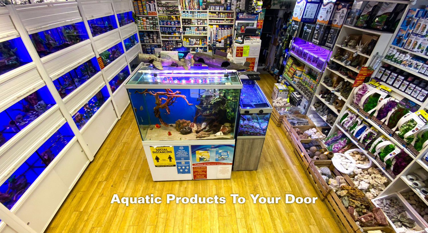 Image of store and Aquatic Products to your door