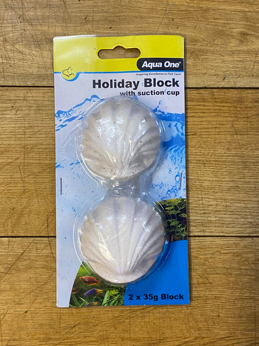 Aqua One Block Holiday Fish Food With Suction Cup 2 X 35g