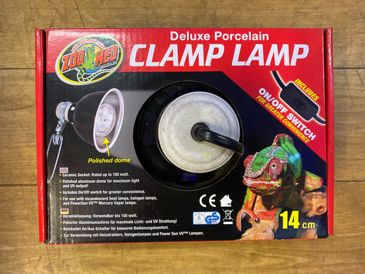 Zoomed Deluxe Porcelain Clamp Lamp